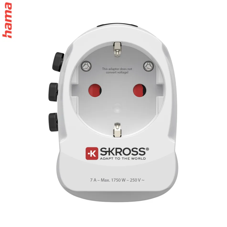 Adaptér do zásuvky Hama cestovný adaptér Pro Light AC 30PD, 3-pól, globálny, USB-A/USB-C 30W