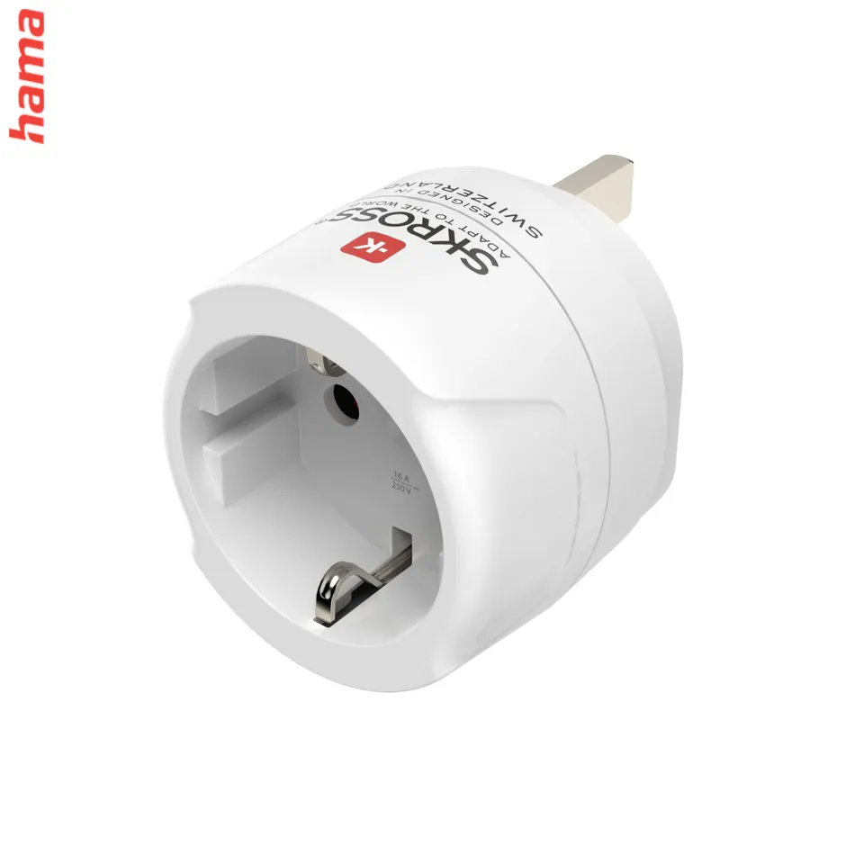 Hama cestovný adaptér typ G pre britské zásuvky, 3-pól.