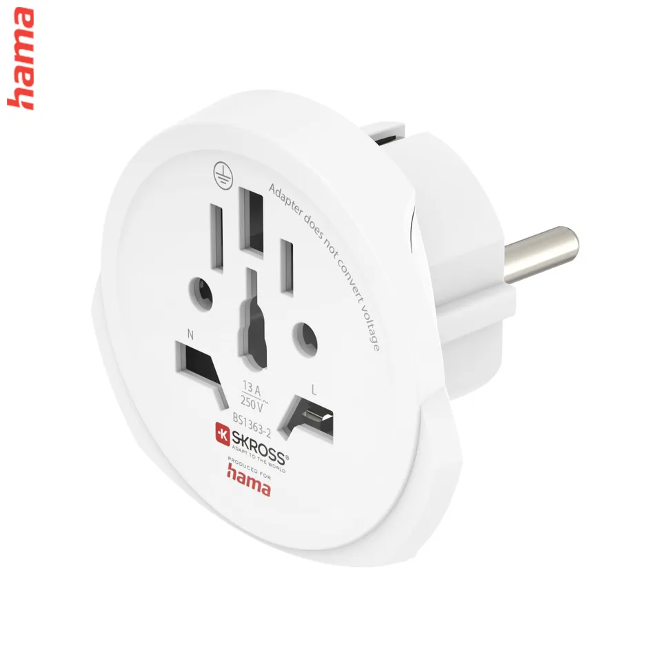 Hama cestovný adaptér World Travel Pro Light USB, 3-pól., univerzál., 2xUSB-A