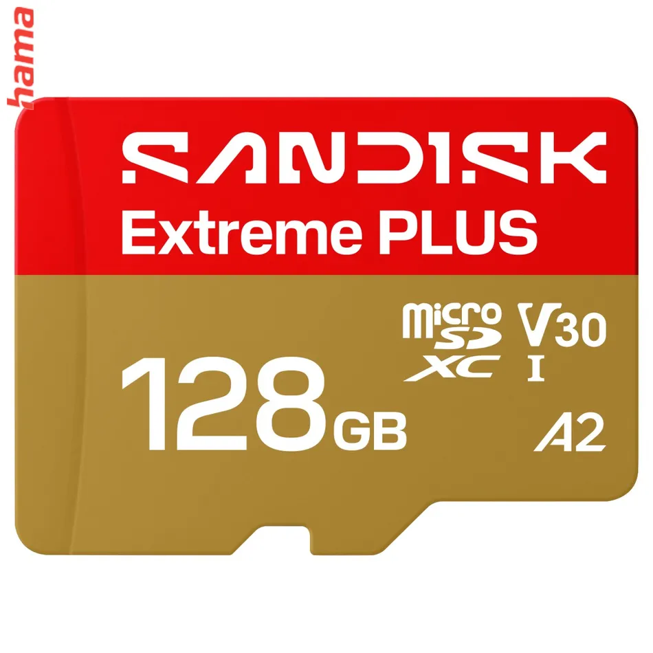 SanDisk microSDXC Extreme Plus 128GB (UHS-I, R250MB/s / W120MB/s, 5K, 4K UHD) + Ad