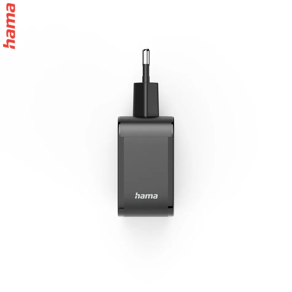 Hama rýchla USB nabíjačka 2x USB-C, USB-A, PD/QC 65 W, čierna