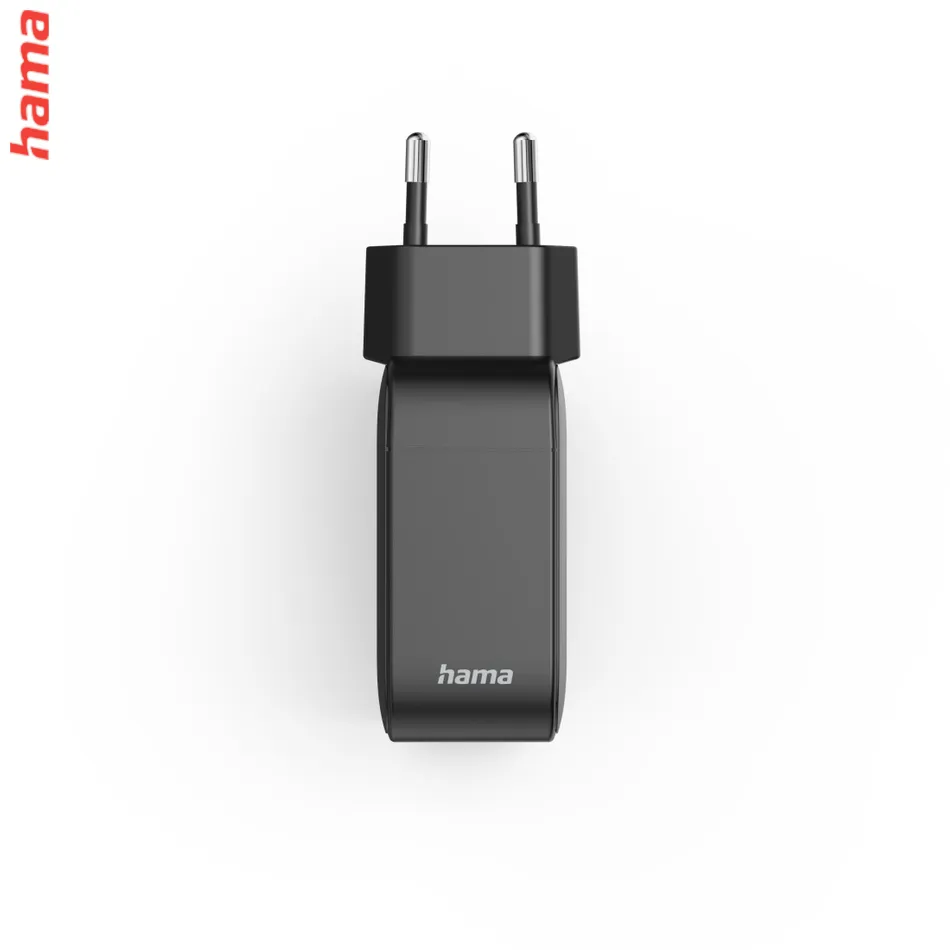 Hama rýchla USB nabíjačka GaN 2x USB-C, USB-A, PD 100 W, čierna