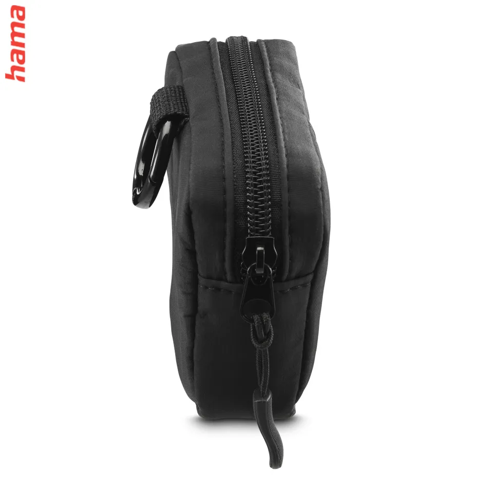 Hama Headphones Bag for In-Ear and Accessories, Snap Hook, Organiser, black