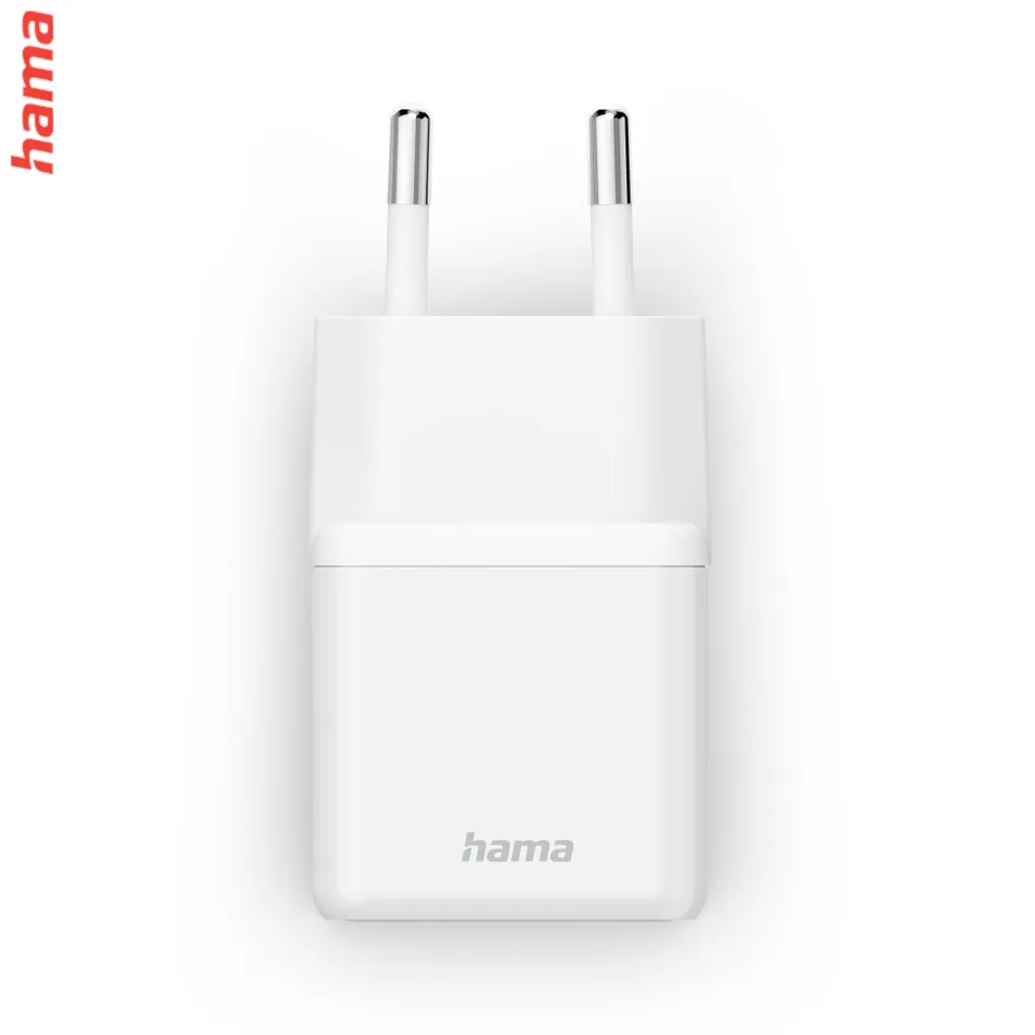 Hama Fast Charger, GaN, USB-C, Super-Mini Charger, PD, 100 W, white