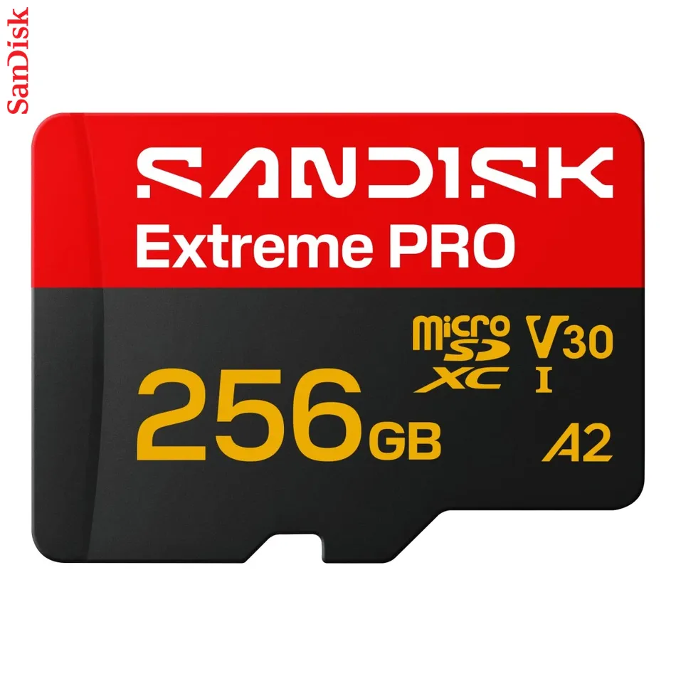 SanDisk microSDXC Extreme PRO 256GB (UHS-I, R250MB/s / W170MB/s, 5K, 4K UHD) + Ad