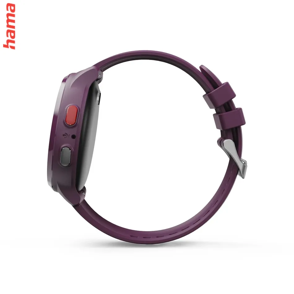 Detské smart hodinky, SIM, GPS, SOS tlačidlo, hlasové/video hovory, fialové