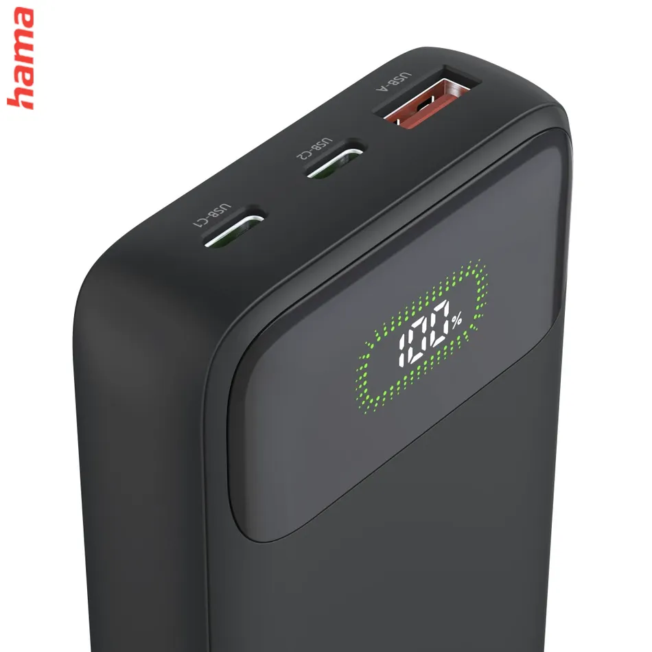 PD10-W20 powerbanka, 10000 mAh, 20 W, 2x USB-C, 1x USB-A, displej