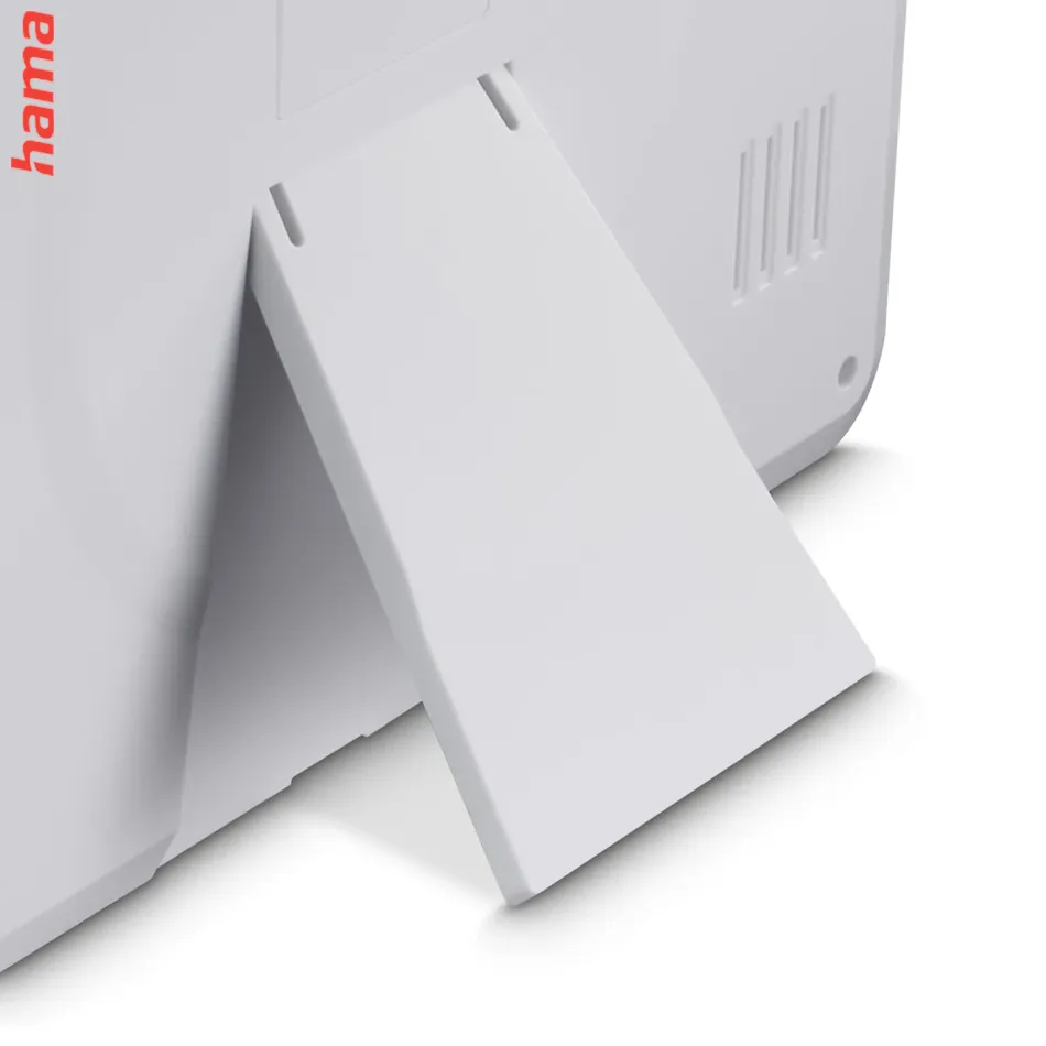 Hama La Palma digitálne nástenné hodiny, rádiový signál, dátum, biele/čierne