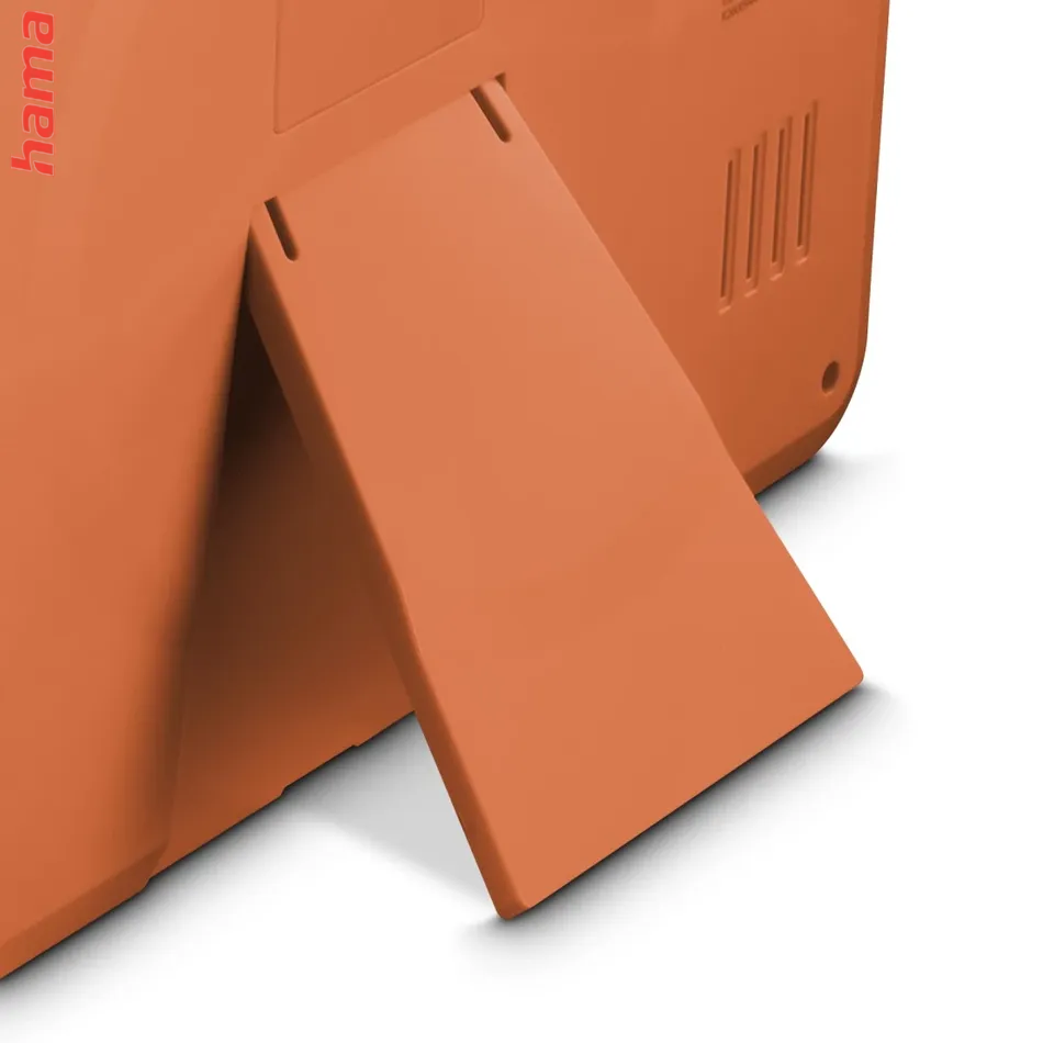 Hama La Palma digitálne nástenné hodiny, rádiový signál, dátum, biele/oranžové
