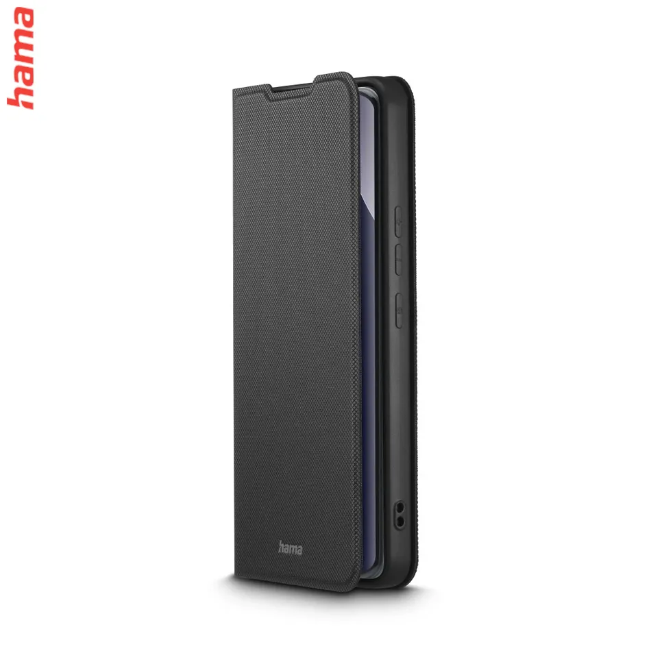 Hama Xiaomi Redmi Note 15 Pro obal, čierne knižkové puzdro, Daily Protect