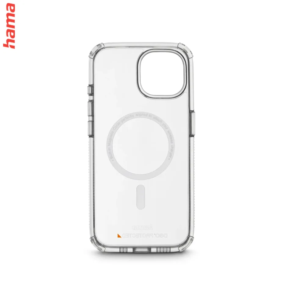 Hama priehľadný MagSafe kryt na iPhone 15, Extreme Protect, D3O