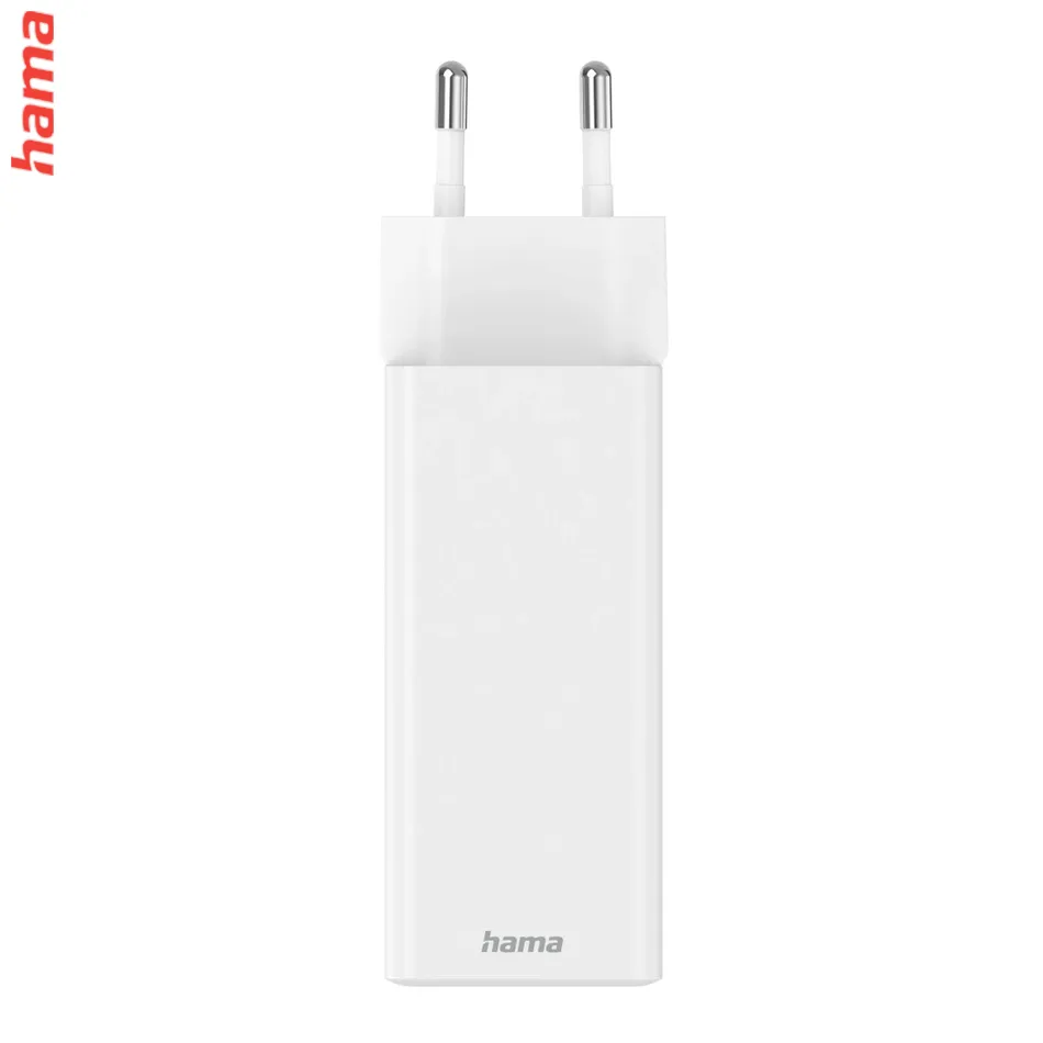 Hama rýchlonabíjačka USB C 100 W GaN, 2x USB-C, 1x USB-A, biela