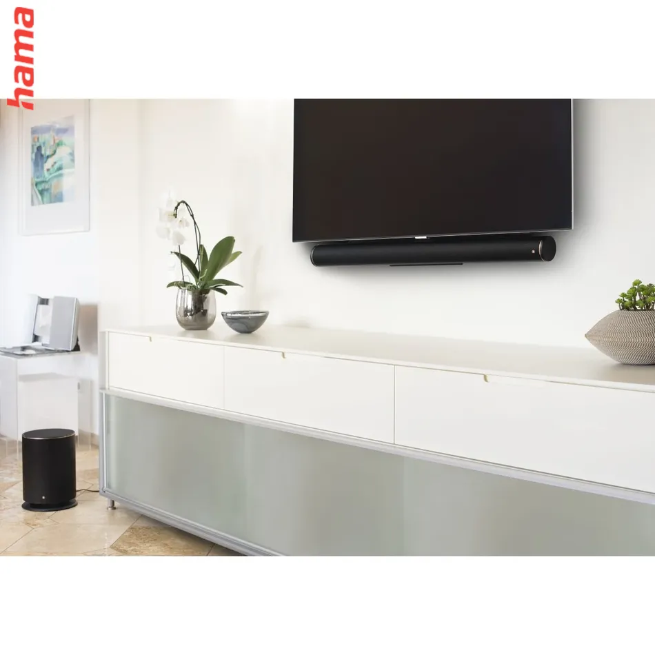 Hama držiak na soundbar pod alebo nad TV, nosnosť 20 kg, čierny