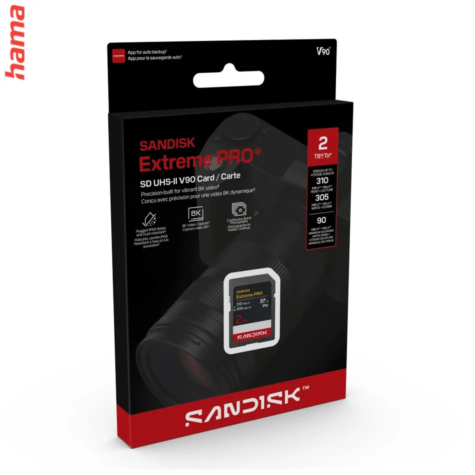 SanDisk pamäťová karta Extreme PRO SDXC 2 TB, UHS-II V90, 310/305 MB/s