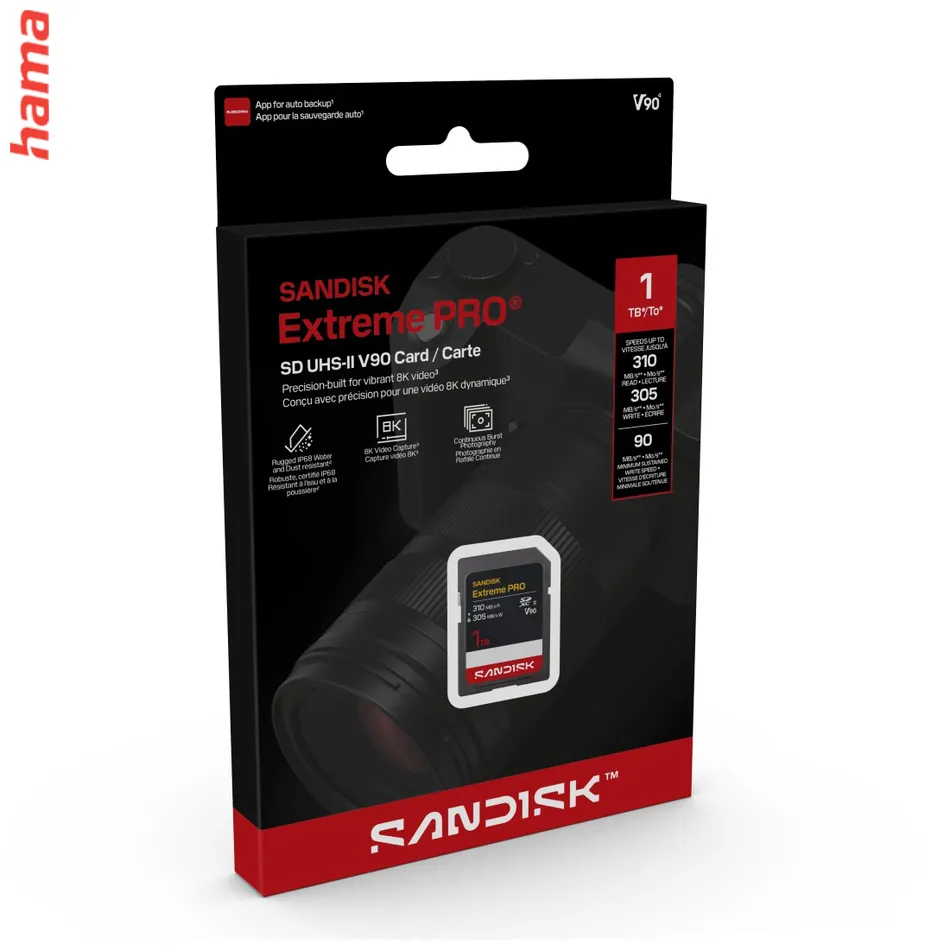 SanDisk SD karta Extreme PRO SDXC 1 TB, UHS-II V60, 300/250 MB/s