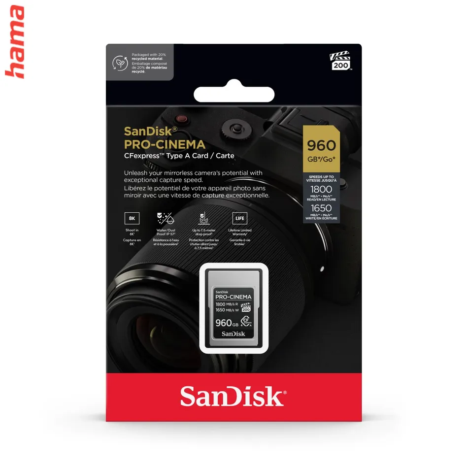 SanDisk PRO-CINEMA CFexpress Type A 480 GB, 1800/1650 MB/s