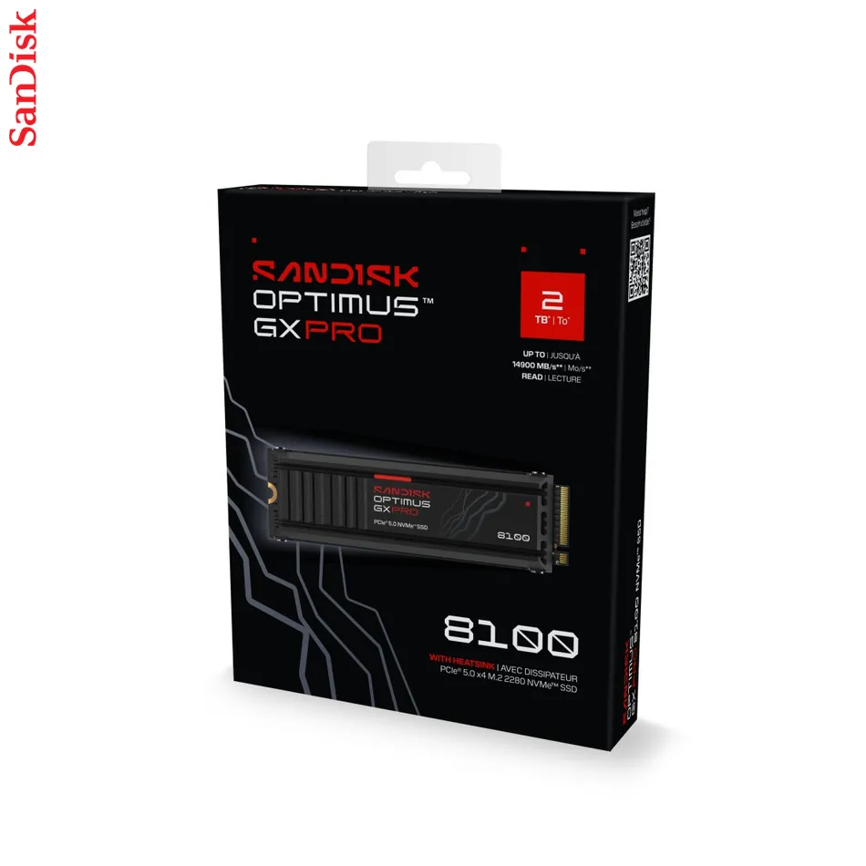 SanDisk Optimus GX PRO 8100 2 TB, interný NVMe SSD disk M.2 s chladičom