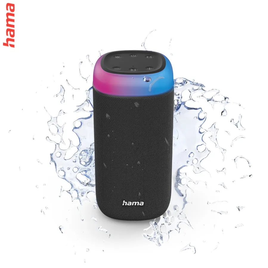 Hama Bluetooth reproduktor Shine 2.0, LED podsvietenie, IPX 4, čierny
