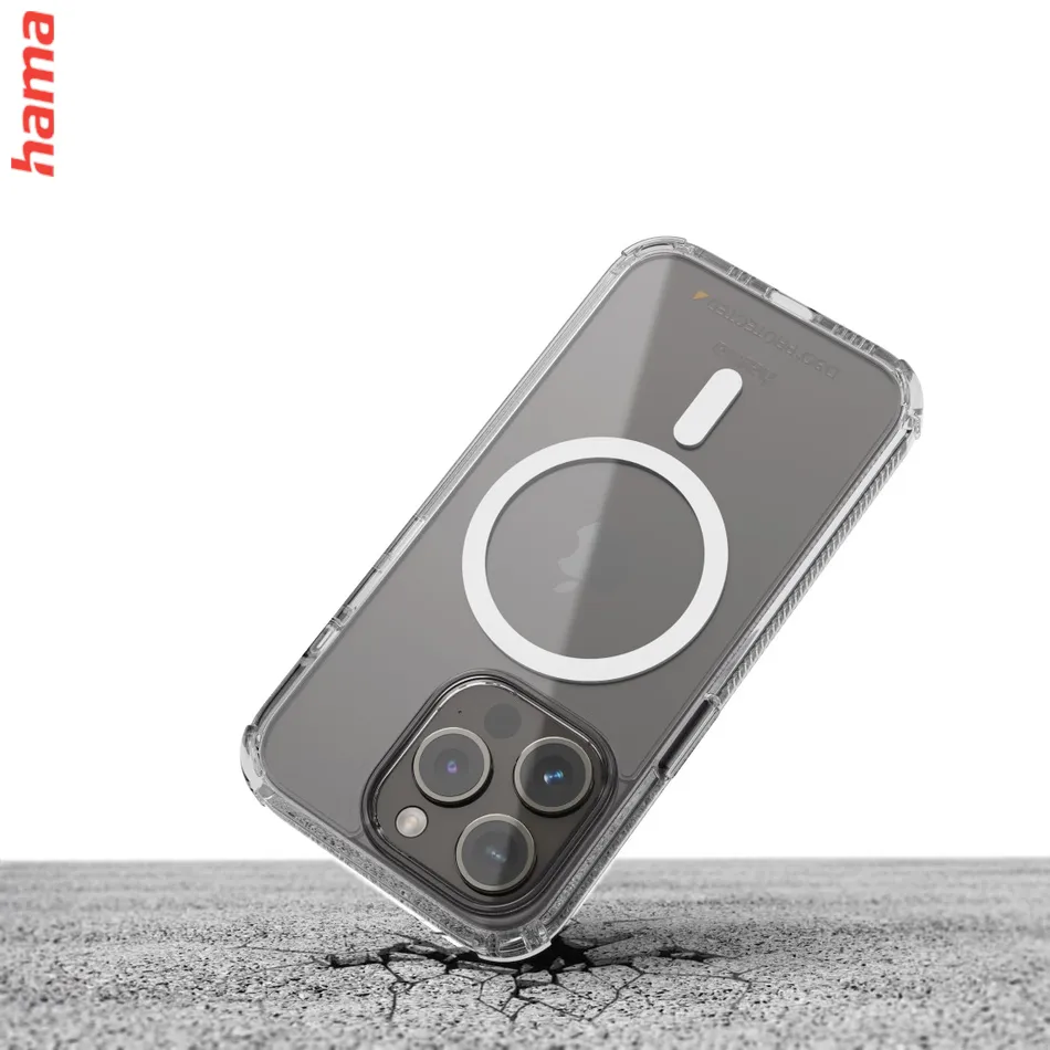 Hama Extreme Protect, kryt pre Apple iPhone 15 Pro Max, materiál D3O®, nezažltne, priehľadný  