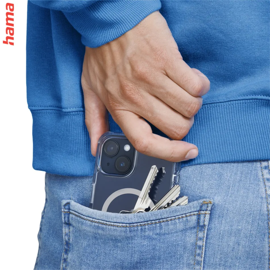 Hama Extreme Protect, kryt pre Apple iPhone 15 Pro Max, materiál D3O®, nezažltne, priehľadný  