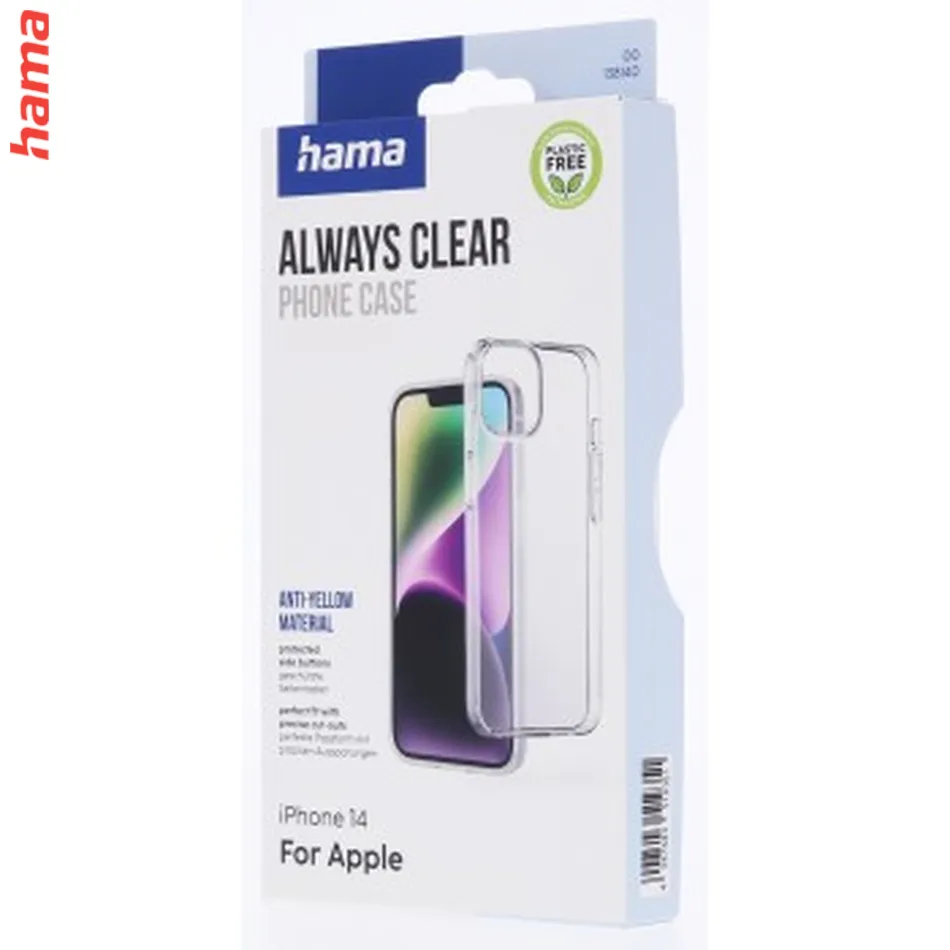Hama Always Clear, kryt pre Apple iPhone 14, vždy priehľadný, nezažltne  