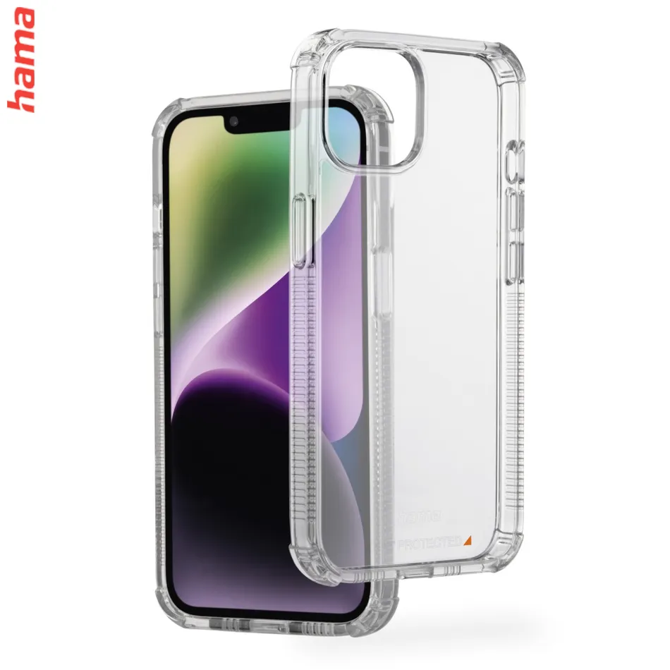 Hama Extreme Protect, kryt pre Apple iPhone 14, materiál D3O®, nezažltne, priehľadný  