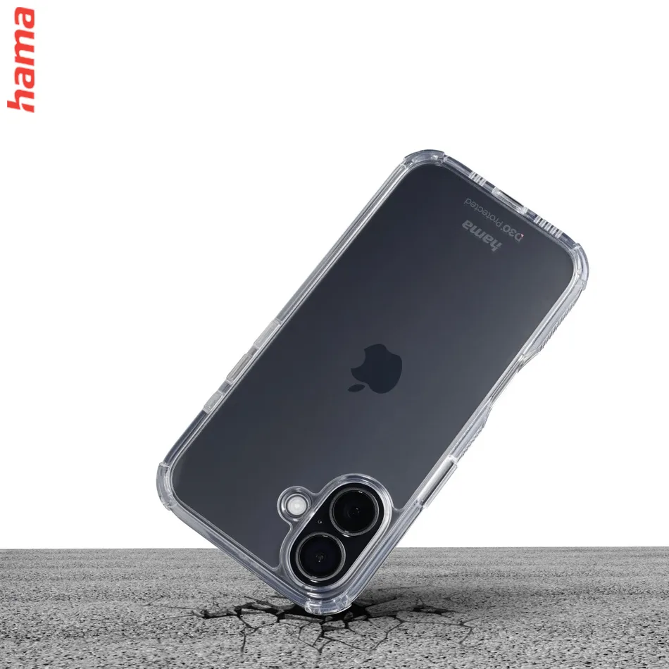 Hama Extreme Protect, kryt pre Apple iPhone 16e, materiál D3O®, nezažltne, priehľadný  
