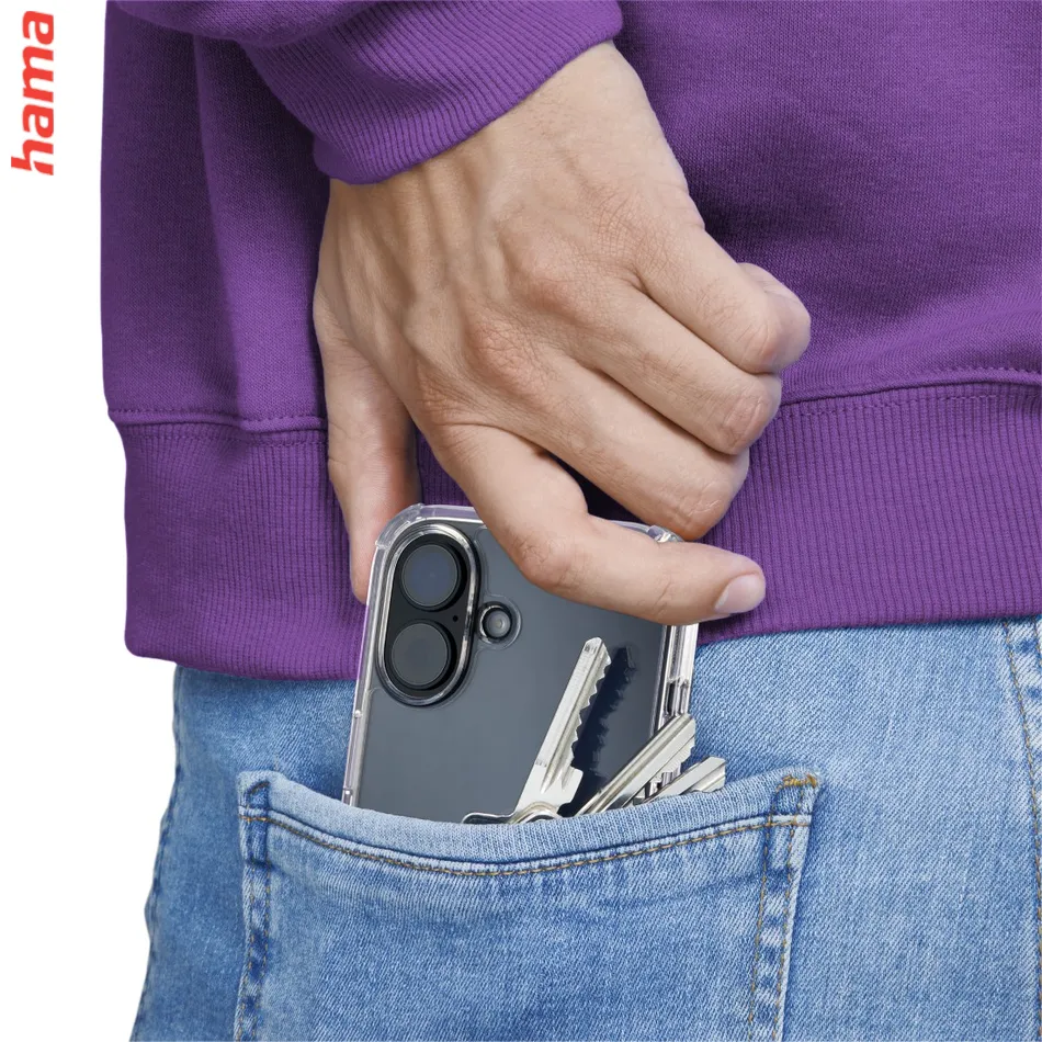 Hama Extreme Protect, kryt pre Apple iPhone 16e, materiál D3O®, nezažltne, priehľadný  