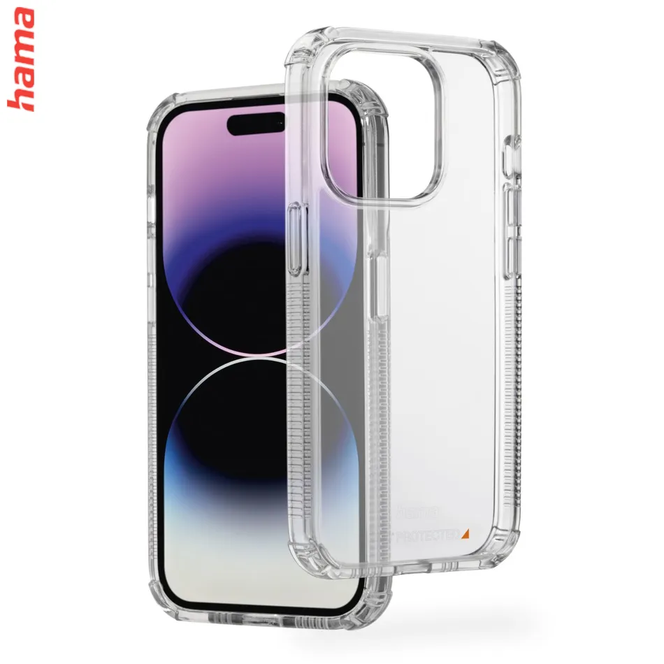 Hama Extreme Protect, kryt pre Apple iPhone 14 Pro, materiál D3O®, nezažltne, priehľadný  