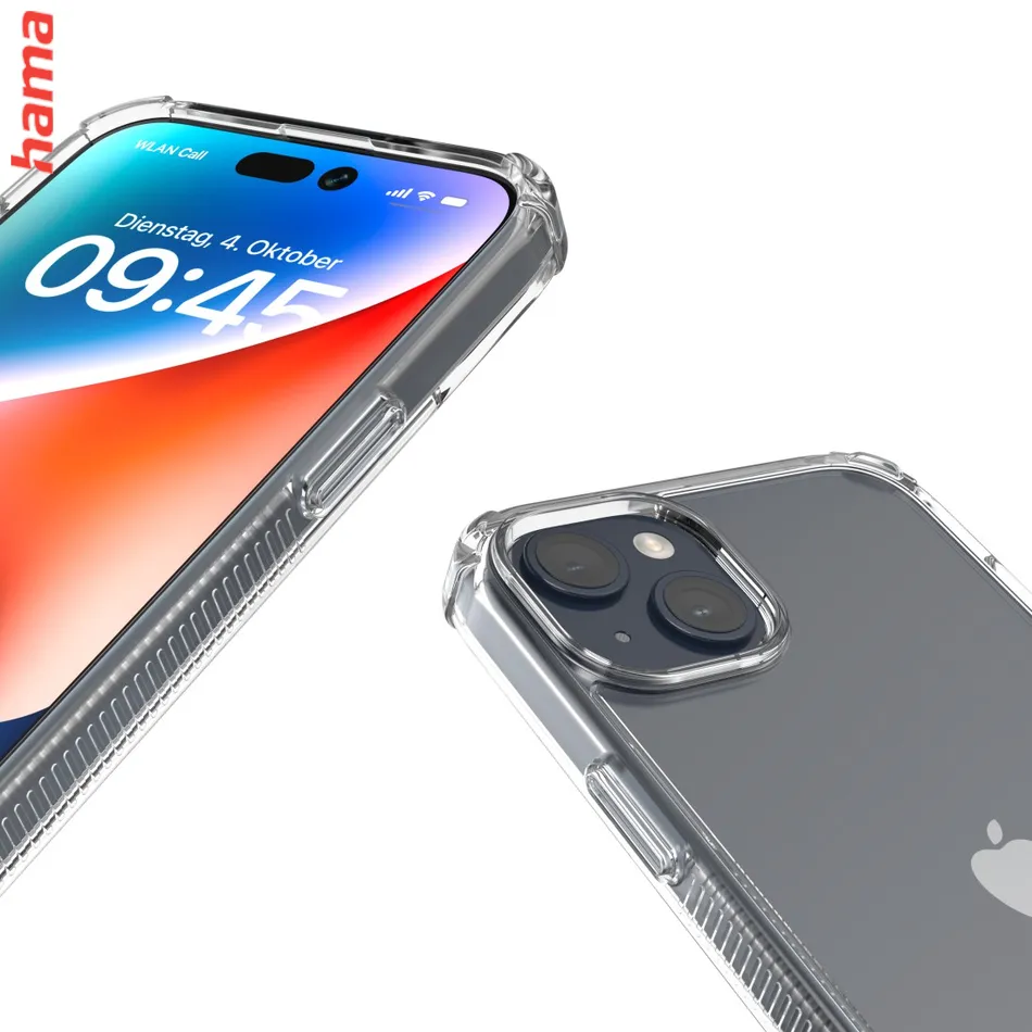 Hama Extreme Protect, priehľadný kryt s D3O® pre iPhone 15 Plus  
