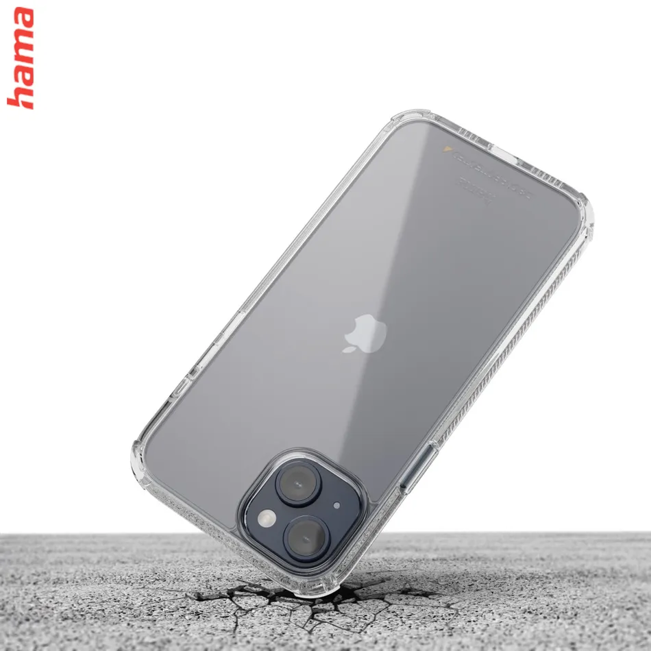 Hama Extreme Protect, priehľadný kryt s D3O® pre iPhone 15 Plus  