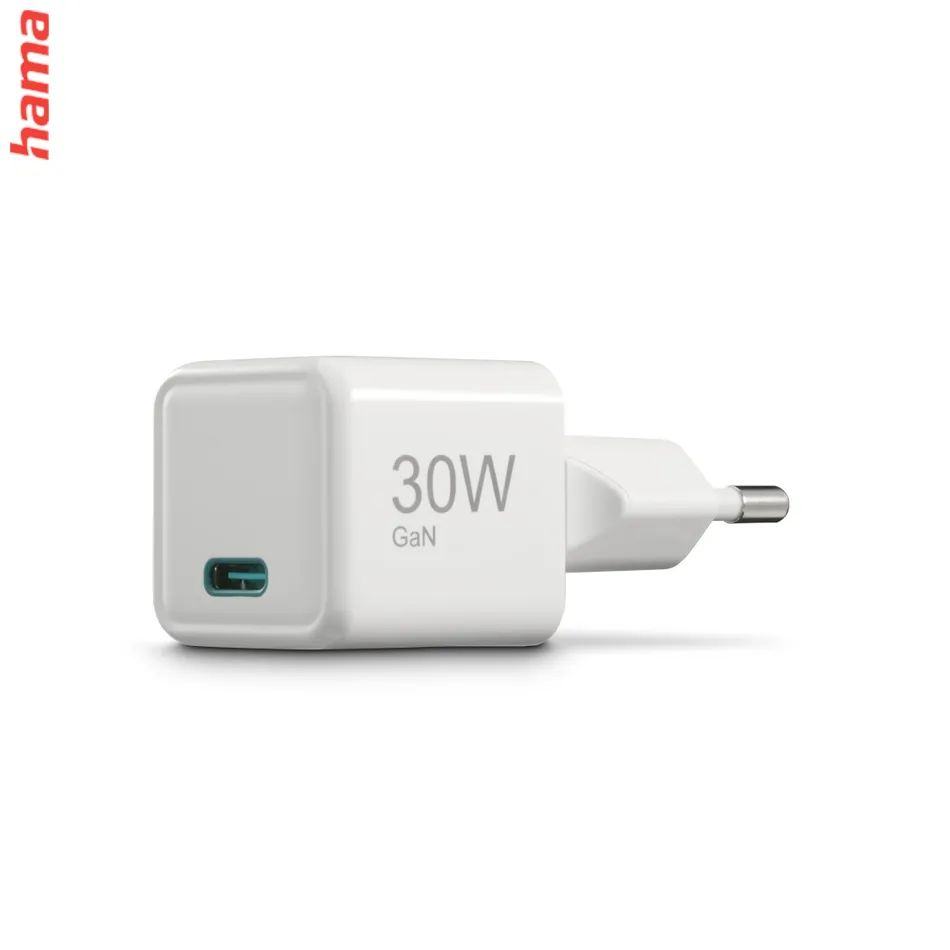 Hama rýchla USB nabíjačka, USB-C PD/QC 30 W, super-mini  
