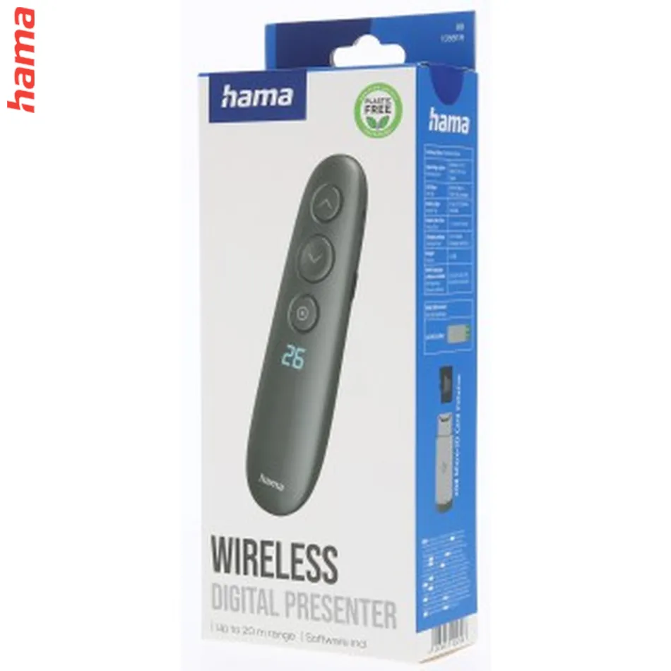 Hama bezdrôtový virtuálny prezentér Spot-Pointer V2, softvér, microSD karta
