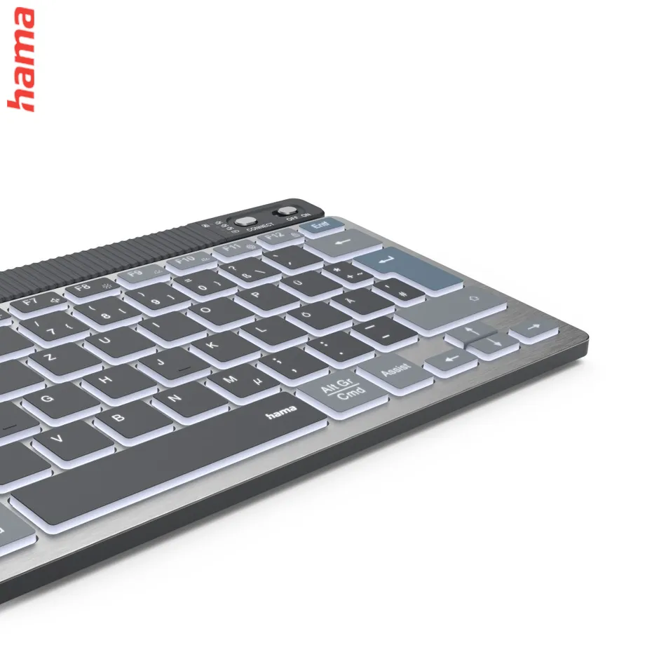 Hama bezdrôtová Multi Device klávesnica WK-700, extra kompaktná, nabíjacia