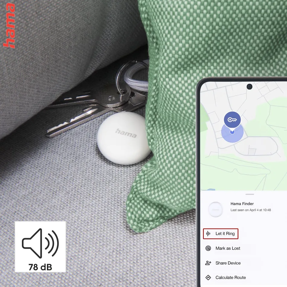 Hama lokalizačný čip, Bluetooth lokátor pre Android Find My Device