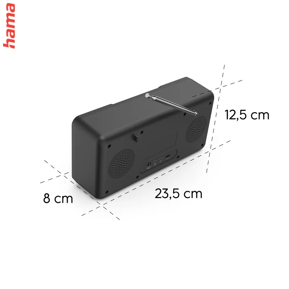 Hama digitálne a internetové rádio DIR3300SBT, FM/DAB/DAB+/Bluetooth, čierne, ovládanie App