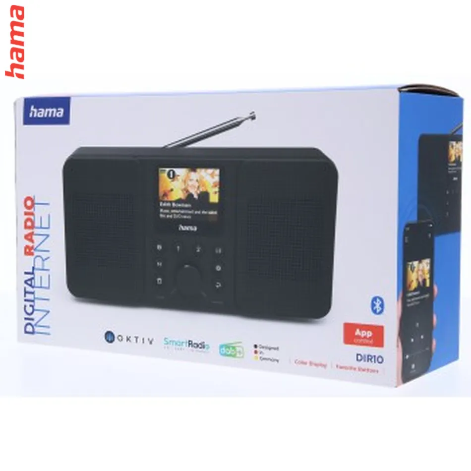 Hama digitálne a internetové rádio DIR3300SBT, FM/DAB/DAB+/Bluetooth, čierne, ovládanie App