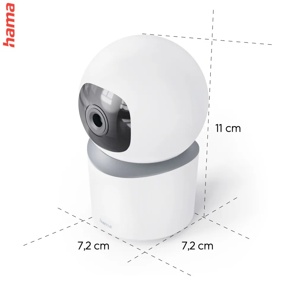 Hama Smart domáca WiFi kamera, otáčanie/naklápanie, nočné videnie, Full HD