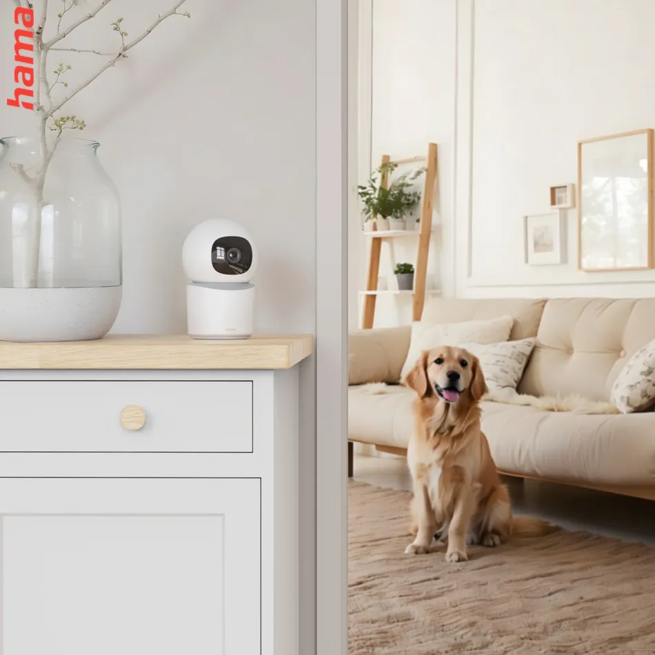 Hama Smart domáca WiFi kamera, otáčanie/naklápanie, nočné videnie, Full HD