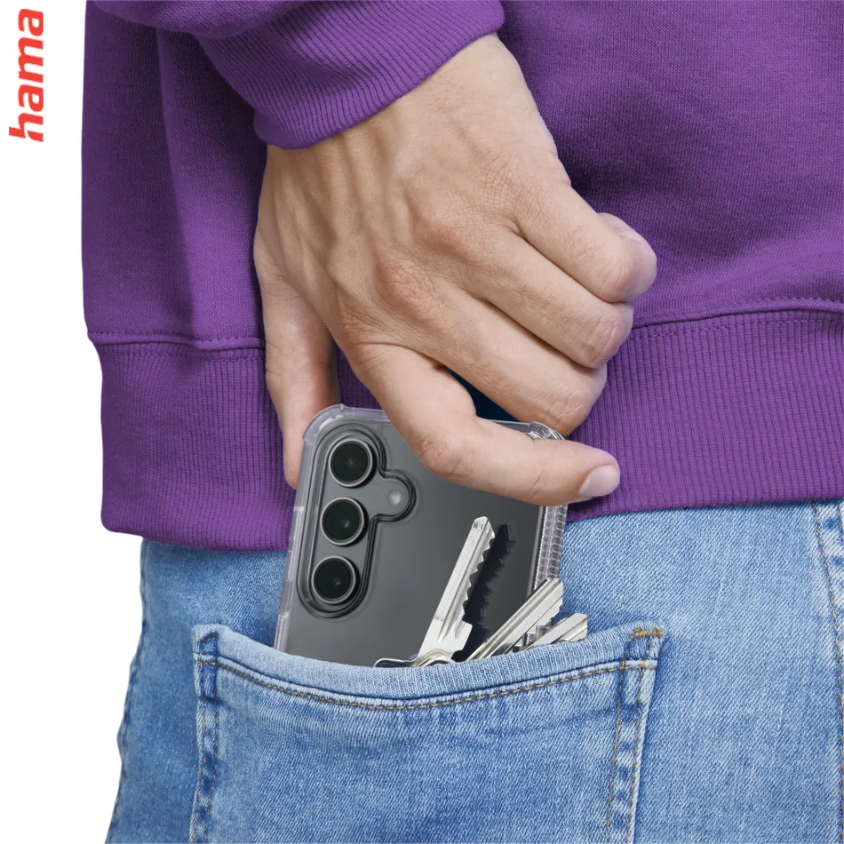 Hama Extreme Protect, kryt pre Samsung Galaxy S24 FE, D3O®, nezažltne, priehľadný
