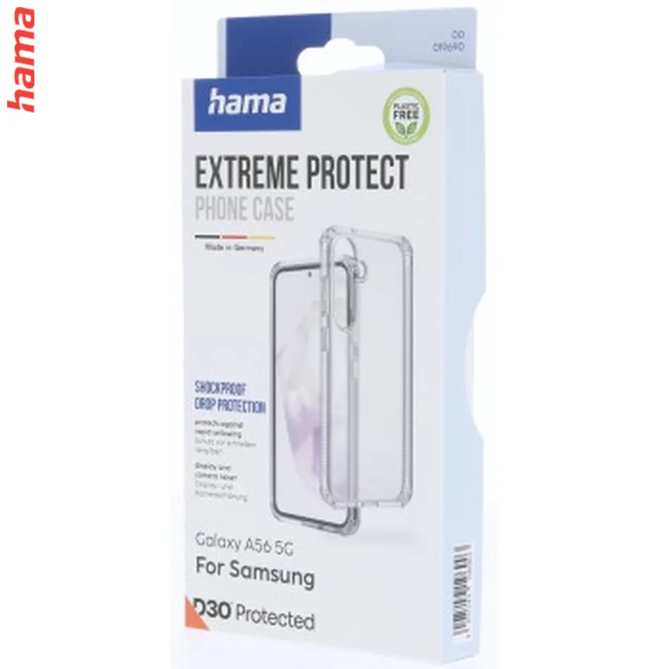 Hama Extreme Protect, kryt pre Samsung Galaxy A56 5G, D3O®, nezažltne, priehľadný