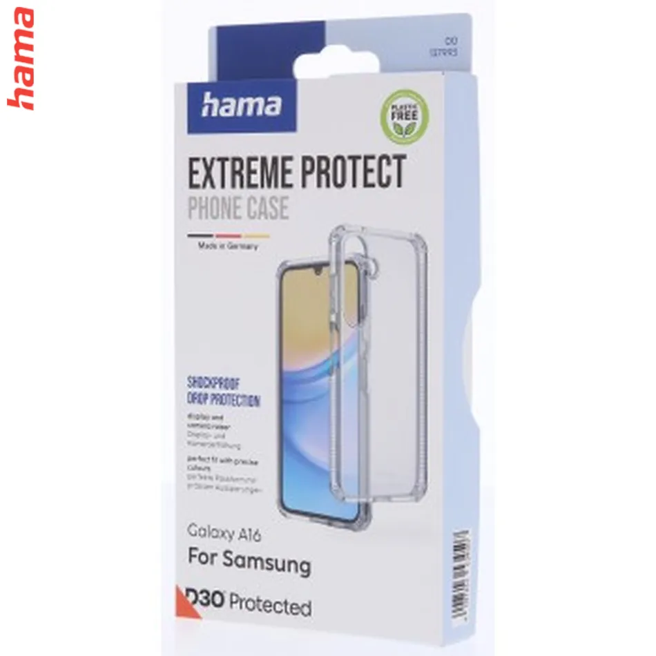 Hama Extreme Protect, kryt pre Samsung Galaxy A16/A16 5G, D3O®, nezažltne, priehľadný