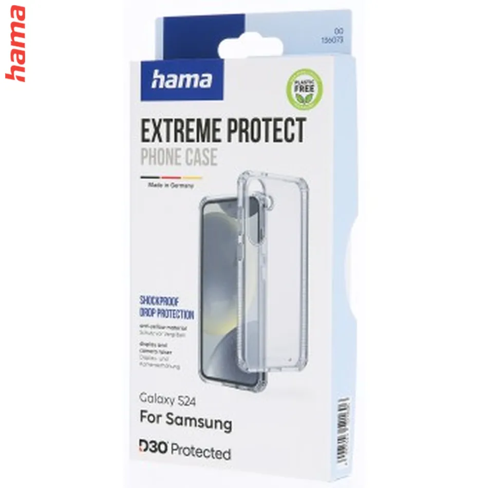 Hama Extreme Protect, kryt pro Samsung Galaxy S24, materiál D3O®, nežloutne, průhledný