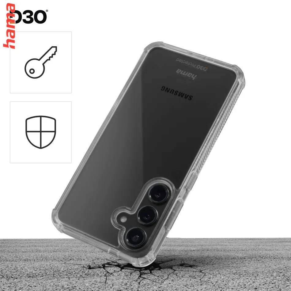 Hama Extreme Protect, kryt pro Samsung Galaxy S24, materiál D3O®, nežloutne, průhledný