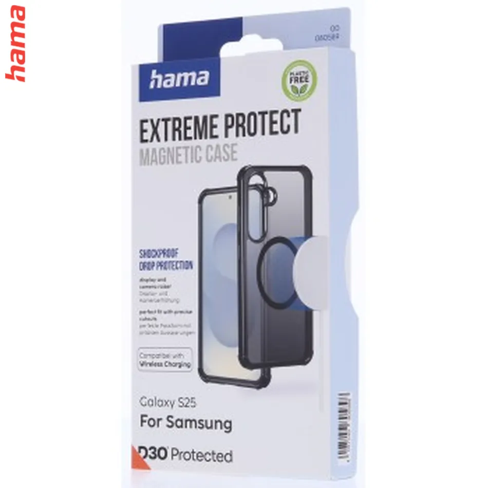 Hama Extreme Protect, kryt pre Samsung Galaxy S25, magnetický, D3O®, čierny