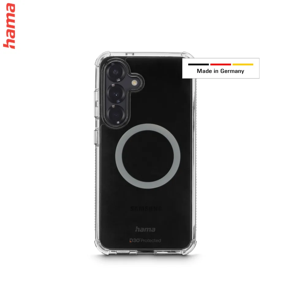 Hama Extreme Protect, kryt pre Samsung Galaxy S25, magnetický, D3O®, nezažltne, priehľadný