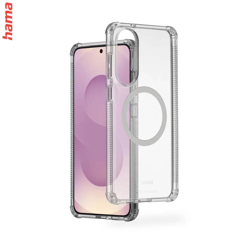 Hama Extreme Protect, kryt pre Samsung Galaxy S25 Edge, magnetický, D3O®, nezažltne, priehľadný