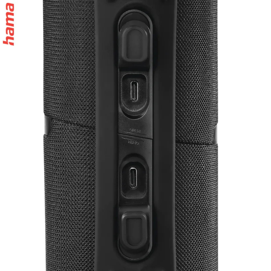 Hama Twin 4.0, Bluetooth reproduktor, rozdeliteľný na 2, TWS, vodeodolný, IP67, 30 W, čiern