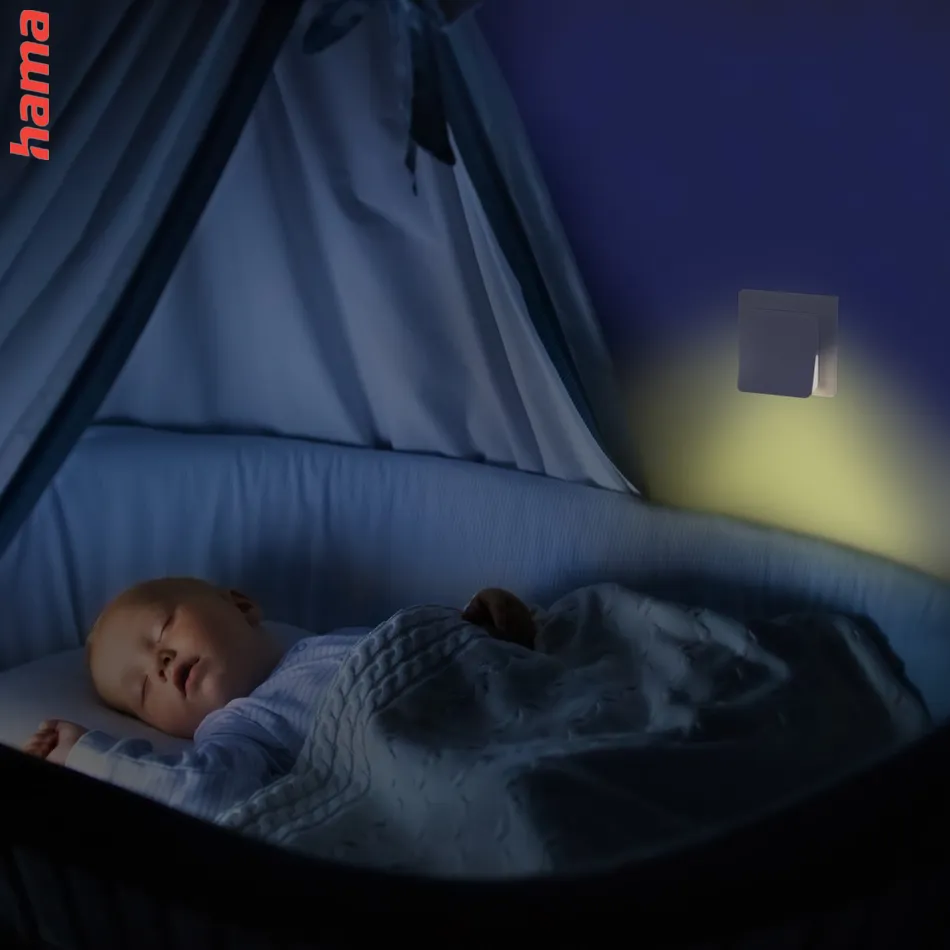 Hama DayNight Sensor, nočné/orientačné LED svetlo, do zásuvky, automatické zapnutie/vypnutie
