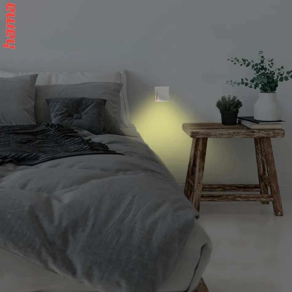 Hama DayNight Sensor, nočné/orientačné LED svetlo, do zásuvky, automatické zapnutie/vypnutie